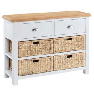 Halle - Large Console 2 Drawers, 4 Baskets